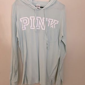 pink hooded tee